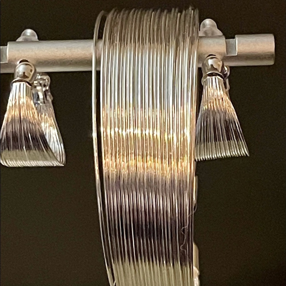 Sterling silver set bracelet and earrings